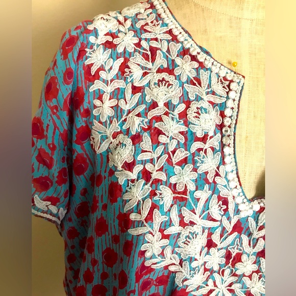 Sulu Collection Women’s Plus Silk blend Summer Blouse. Size 18. - Picture 5 of 11